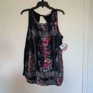 NWT Gypsies & Moondust Sheer/Velvet Blouse Size Lg
